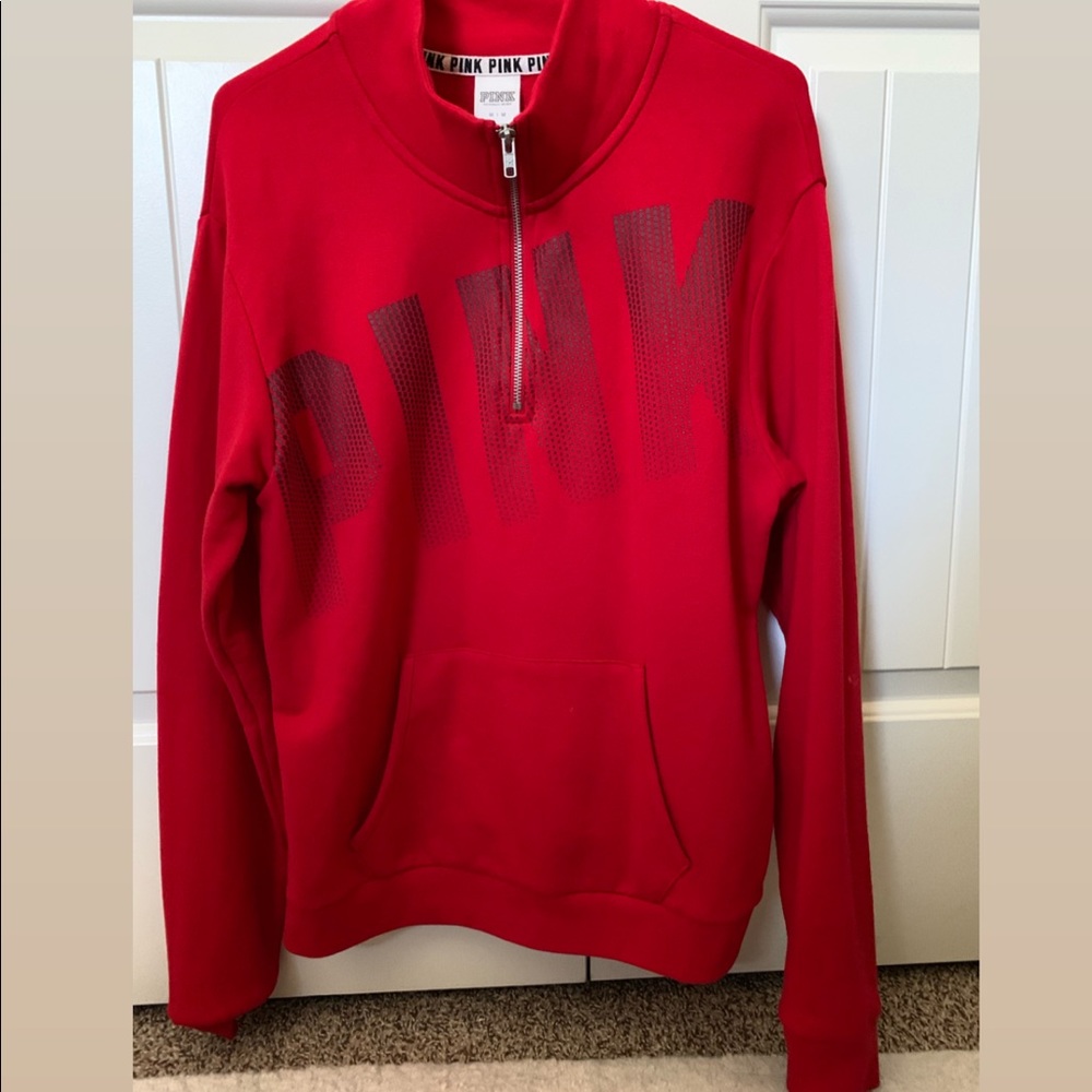 PINK half zip pullover